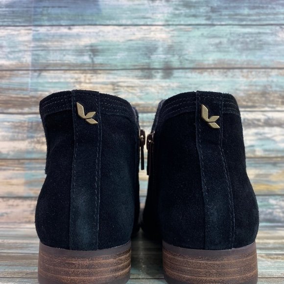Koolaburra By Ugg Cheyanne Ankle Boot Womens 7M Black Suede Zip Low Block Heel - Picture 6 of 11